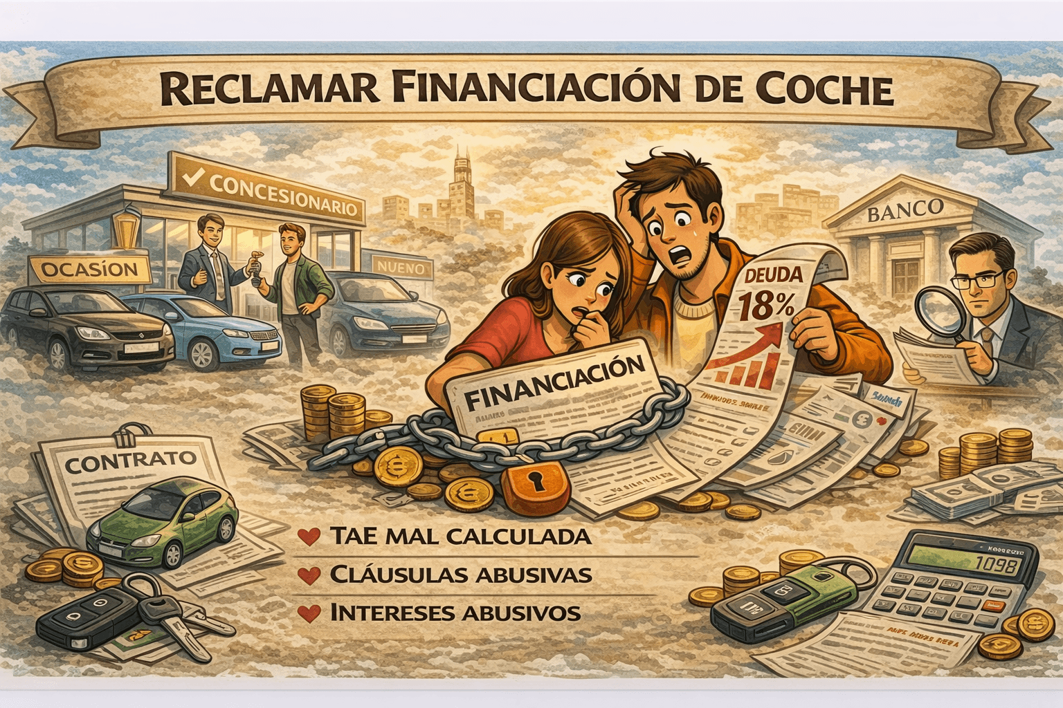 Financiación de coches, cláusulas e intereses abusivos