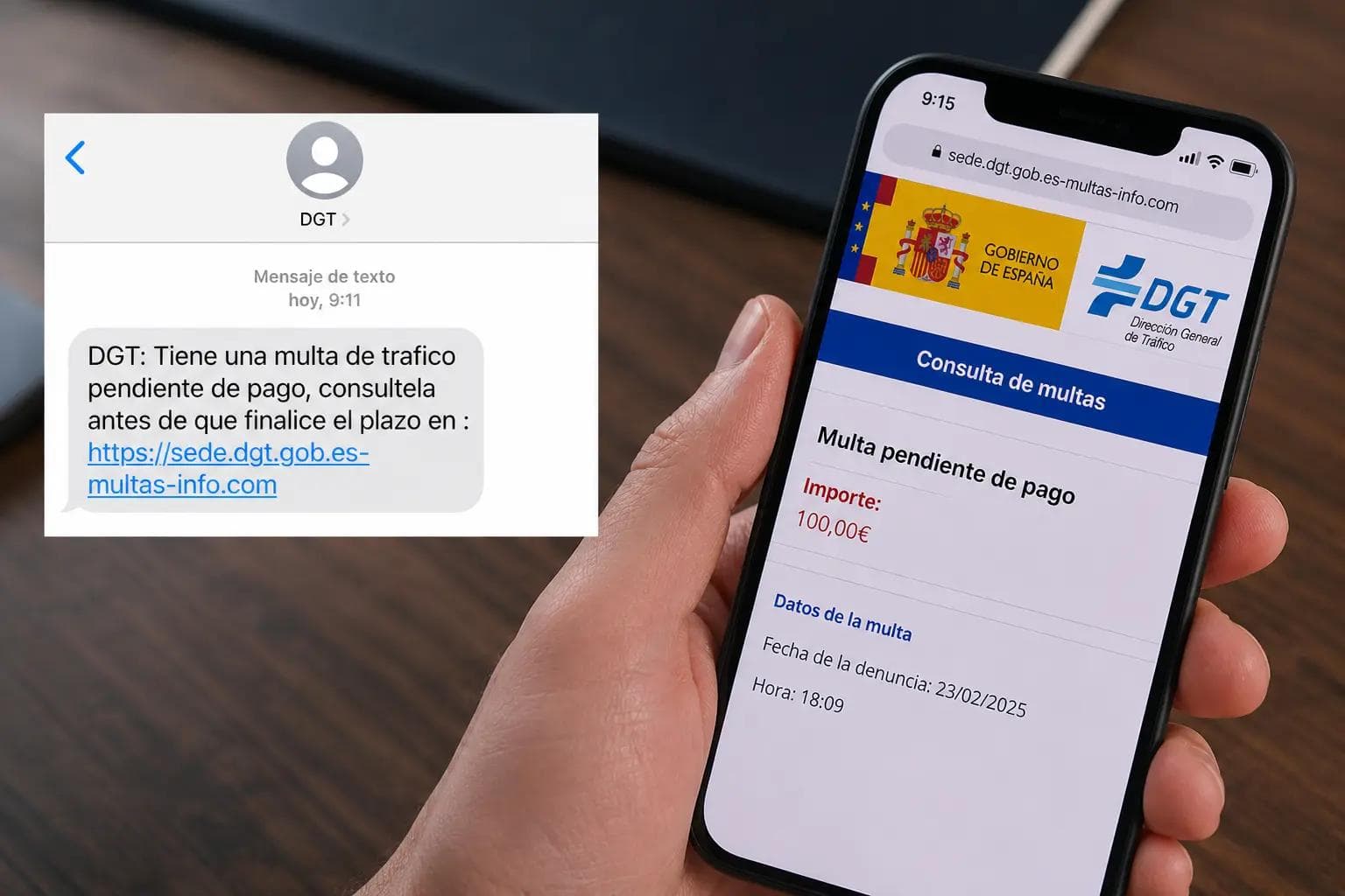 dgt sms fraude