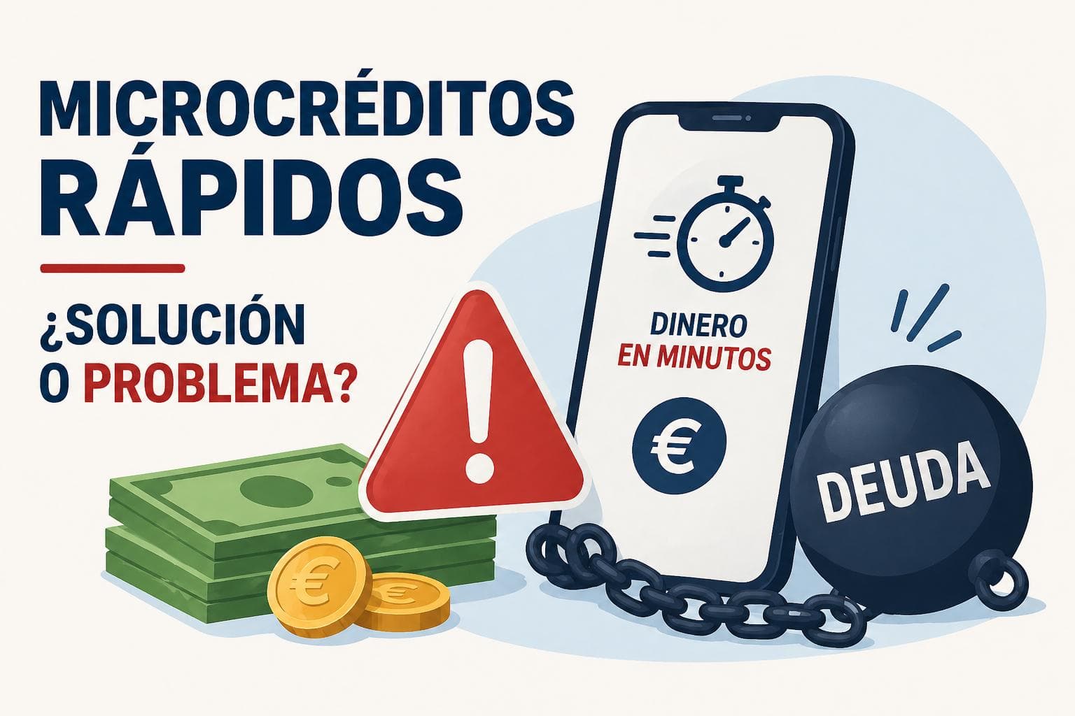 Microcréditos rápidos con intereses abusivos y riesgo de endeudamiento en España